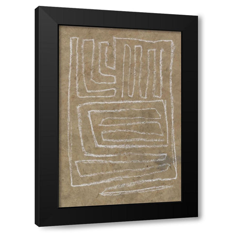 The Runes II Black Modern Wood Framed Art Print with Double Matting by Goldberger, Jennifer