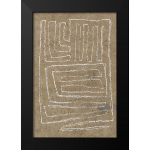 The Runes II Black Modern Wood Framed Art Print by Goldberger, Jennifer