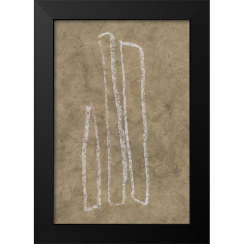 The Runes VI Black Modern Wood Framed Art Print by Goldberger, Jennifer