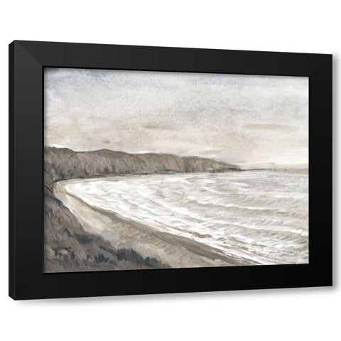 Coastal Shoreline I Black Modern Wood Framed Art Print with Double Matting by OToole, Tim