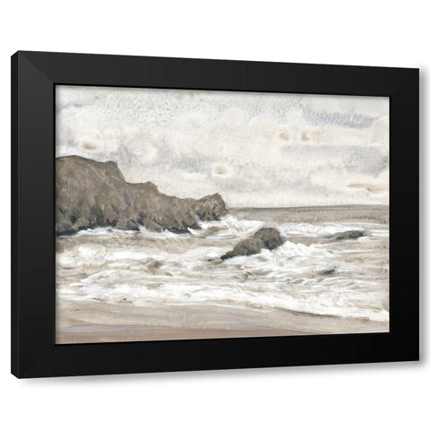 Coastal Shoreline II Black Modern Wood Framed Art Print with Double Matting by OToole, Tim