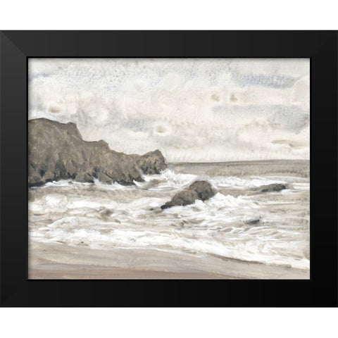 Coastal Shoreline II Black Modern Wood Framed Art Print by OToole, Tim