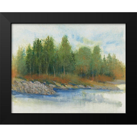 From the Banks I Black Modern Wood Framed Art Print by OToole, Tim