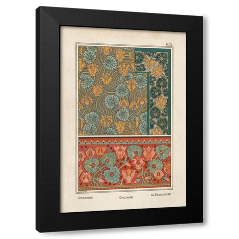 Nouveau Decorative I Black Modern Wood Framed Art Print with Double Matting by Vision Studio