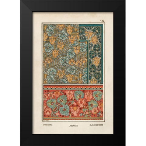 Nouveau Decorative I Black Modern Wood Framed Art Print by Vision Studio