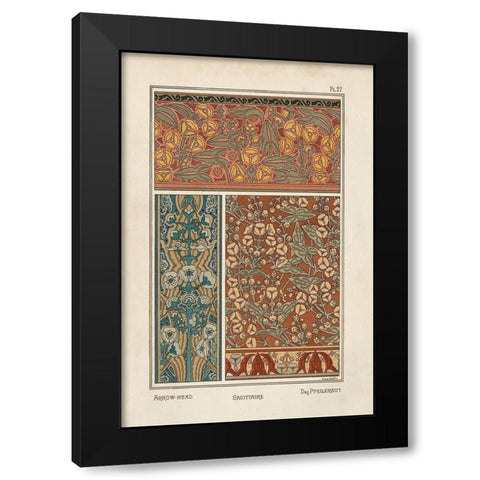 Nouveau Decorative II Black Modern Wood Framed Art Print with Double Matting by Vision Studio