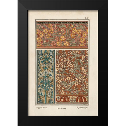 Nouveau Decorative II Black Modern Wood Framed Art Print by Vision Studio