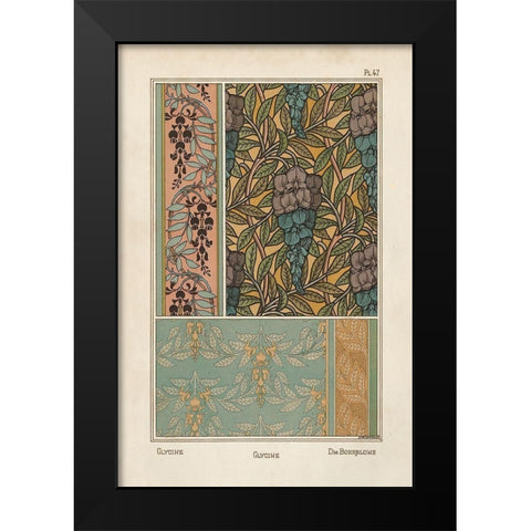 Nouveau Decorative IV Black Modern Wood Framed Art Print by Vision Studio