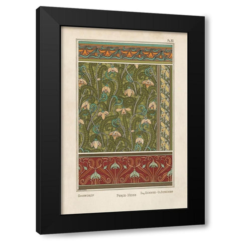 Nouveau Decorative VI Black Modern Wood Framed Art Print by Vision Studio