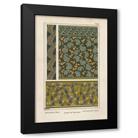 Nouveau Decorative VIII Black Modern Wood Framed Art Print with Double Matting by Vision Studio