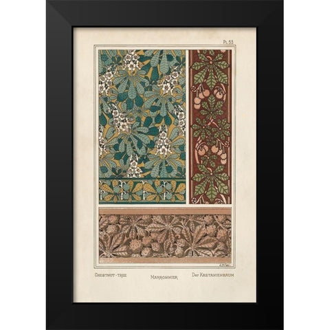 Nouveau Decorative IX Black Modern Wood Framed Art Print by Vision Studio