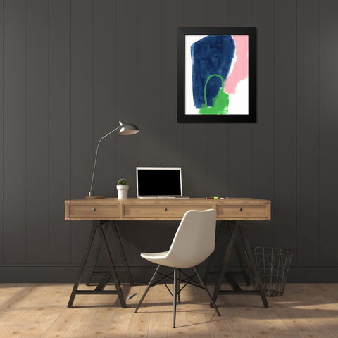 Dream Cycle IV Black Modern Wood Framed Art Print by Vess, June Erica