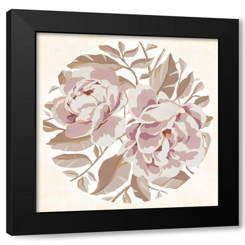 Eye of Peony I Black Modern Wood Framed Art Print with Double Matting by Warren, Annie