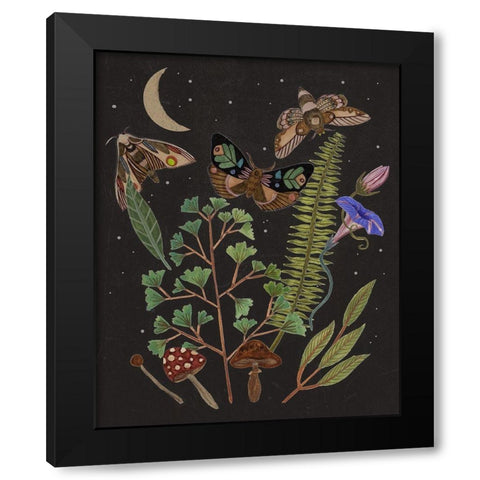 Dark Forest I Black Modern Wood Framed Art Print with Double Matting by Wang, Melissa