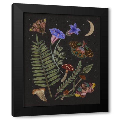 Dark Forest II Black Modern Wood Framed Art Print with Double Matting by Wang, Melissa