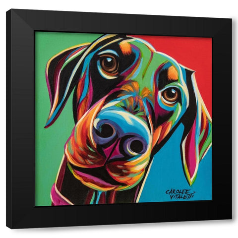 Chroma Dogs I Black Modern Wood Framed Art Print with Double Matting by Vitaletti, Carolee