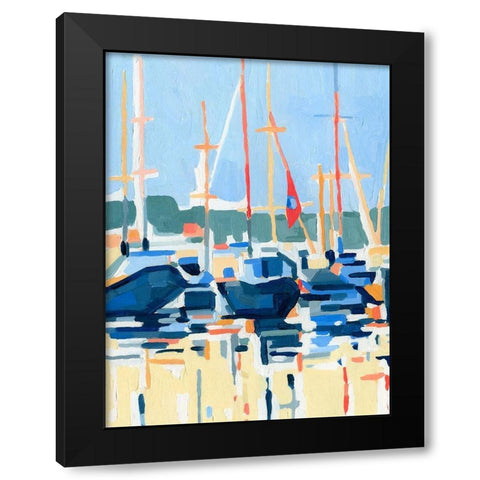 Marina Interpretation I Black Modern Wood Framed Art Print by Caroline, Emma