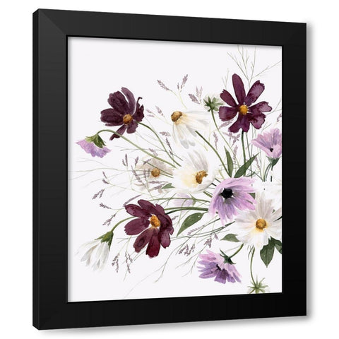 Amethyst Bouquet I Black Modern Wood Framed Art Print by Popp, Grace