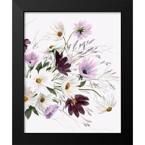 Amethyst Bouquet II Black Modern Wood Framed Art Print by Popp, Grace