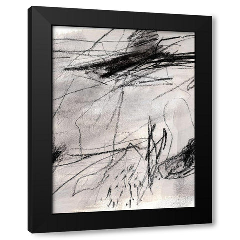 Charcoal Waltz I Black Modern Wood Framed Art Print by Parker, Jennifer Paxton