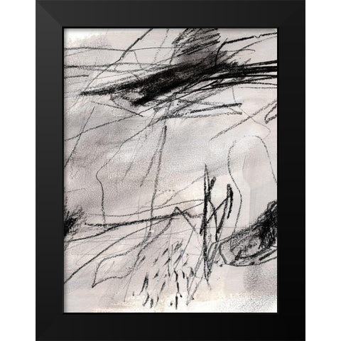 Charcoal Waltz I Black Modern Wood Framed Art Print by Parker, Jennifer Paxton