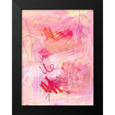 Chroma Pink II Black Modern Wood Framed Art Print by Parker, Jennifer Paxton