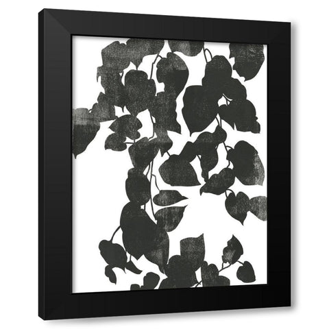Pothos Silhouette I Black Modern Wood Framed Art Print with Double Matting by Caroline, Emma