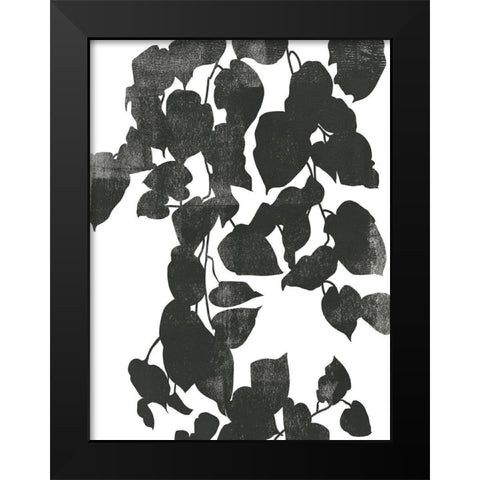 Pothos Silhouette I Black Modern Wood Framed Art Print by Caroline, Emma