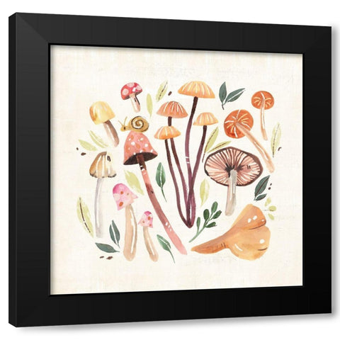 Fungi Field Trip III Black Modern Wood Framed Art Print by Warren, Annie