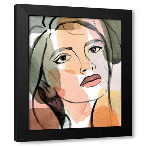 Earthly Angels II Black Modern Wood Framed Art Print with Double Matting by Warren, Annie