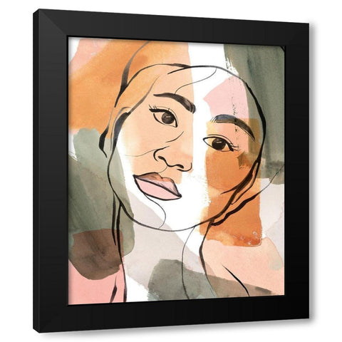 Earthly Angels III Black Modern Wood Framed Art Print by Warren, Annie