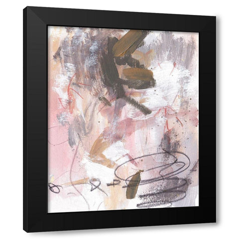 Whispering Dawn I Black Modern Wood Framed Art Print with Double Matting by Wang, Melissa