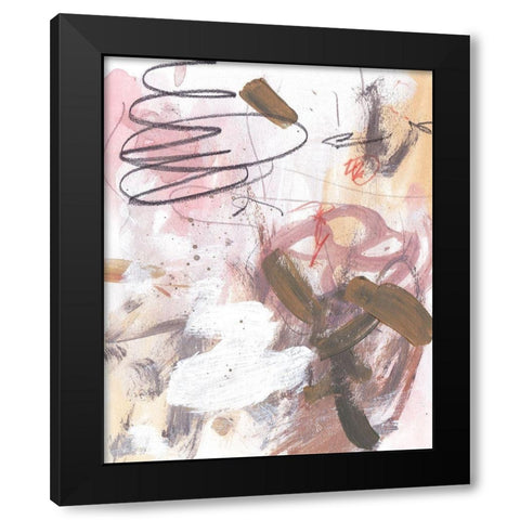 Whispering Dawn II Black Modern Wood Framed Art Print with Double Matting by Wang, Melissa