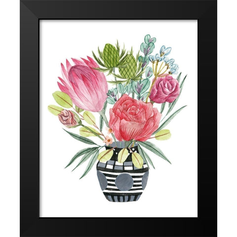 Protea Awakening I Black Modern Wood Framed Art Print by Wang, Melissa