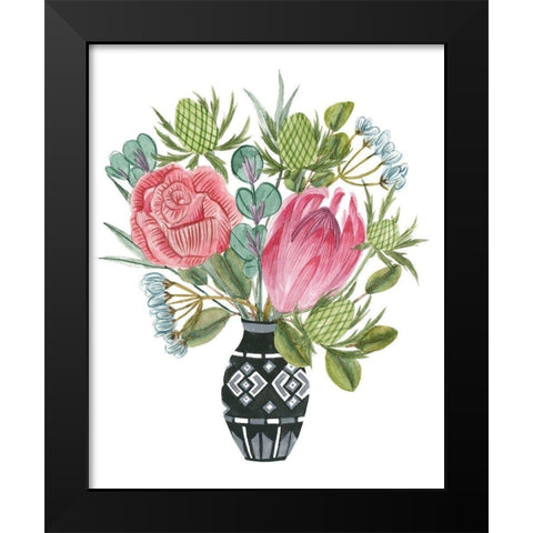 Protea Awakening II Black Modern Wood Framed Art Print by Wang, Melissa