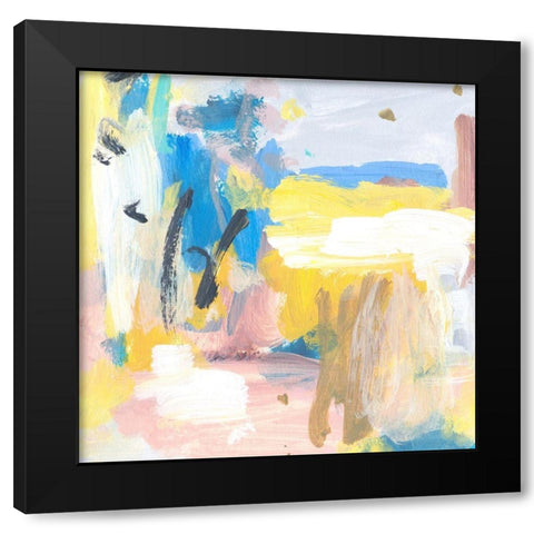 Yellow Sky I Black Modern Wood Framed Art Print with Double Matting by Wang, Melissa