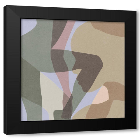 Stories In Between II Black Modern Wood Framed Art Print with Double Matting by Wang, Melissa