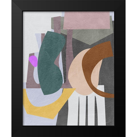 City Shades II Black Modern Wood Framed Art Print by Wang, Melissa