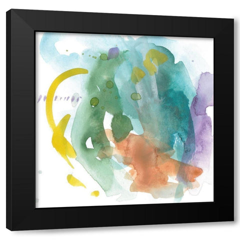 Turquoise Bay III Black Modern Wood Framed Art Print with Double Matting by Wang, Melissa