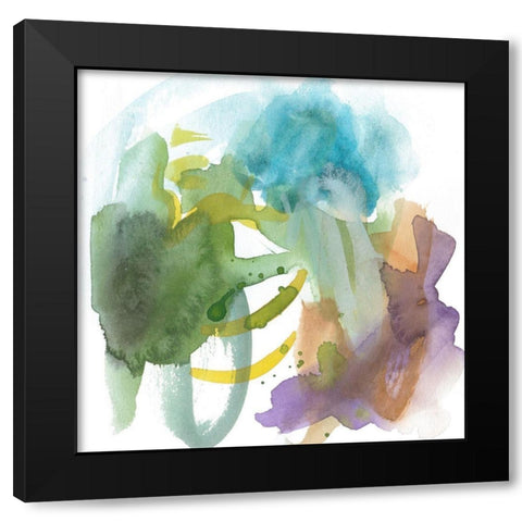 Turquoise Bay VI Black Modern Wood Framed Art Print with Double Matting by Wang, Melissa