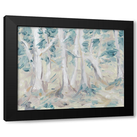 Misty Autumn Forest I Black Modern Wood Framed Art Print with Double Matting by Wang, Melissa