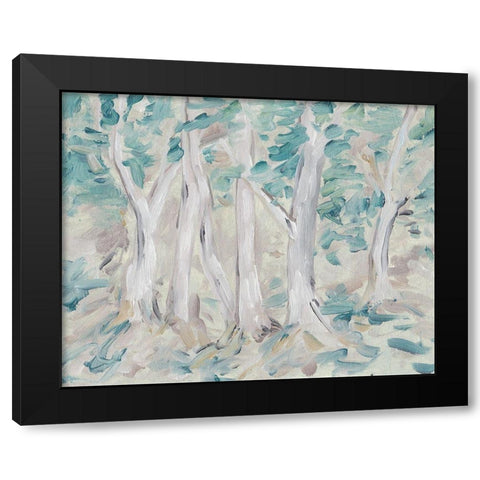 Misty Autumn Forest II Black Modern Wood Framed Art Print with Double Matting by Wang, Melissa