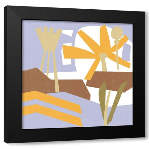 Lavenderland Pinwheel I Black Modern Wood Framed Art Print with Double Matting by Wang, Melissa