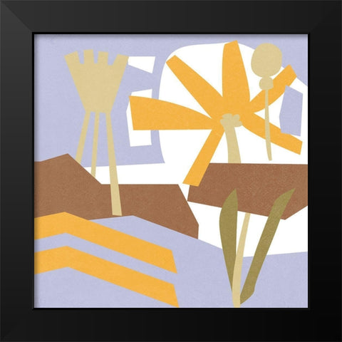 Lavenderland Pinwheel I Black Modern Wood Framed Art Print by Wang, Melissa