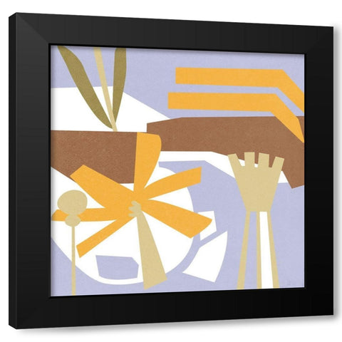 Lavenderland Pinwheel II Black Modern Wood Framed Art Print with Double Matting by Wang, Melissa