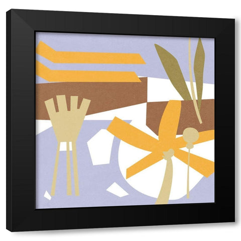 Lavenderland Pinwheel IV Black Modern Wood Framed Art Print with Double Matting by Wang, Melissa