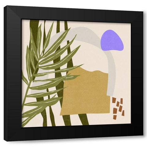 Far Away Place II Black Modern Wood Framed Art Print with Double Matting by Wang, Melissa