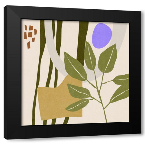 Far Away Place III Black Modern Wood Framed Art Print with Double Matting by Wang, Melissa