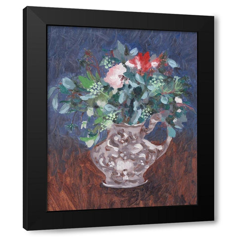 Night Bouquet I Black Modern Wood Framed Art Print with Double Matting by Wang, Melissa