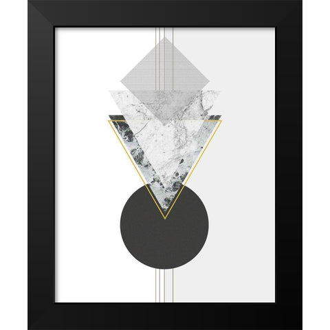 Marbled Deco I Black Modern Wood Framed Art Print by Balbuena, Sabrina